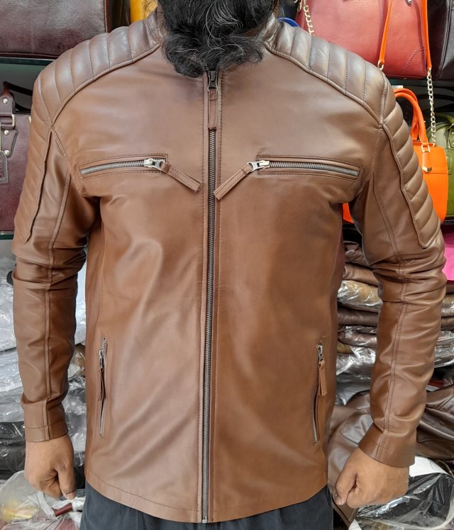Teakwood Leathers Brown Men's 100% Genuine Leather Jacket